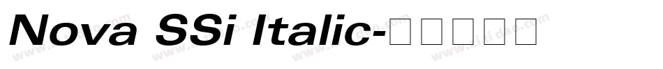 Nova SSi Italic字体转换